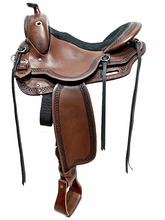 15.5inch DP Saddlery Flex Fit Vario Adjustable Tree 1460 - Trail Ranger Saddle 9224 Free Girth Free Girth
