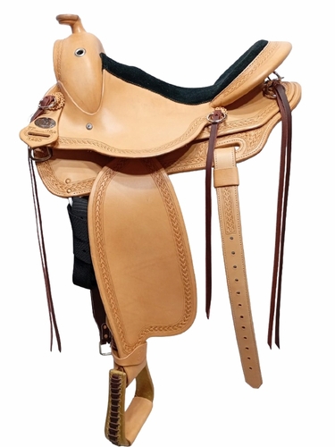 15.5inch DP Saddlery Flex Fit Vario Adjustable Tree 1460 - Trail Ranger Saddle 9239 Free Girth Free Girth