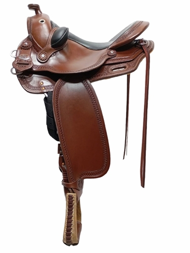15.5inch DP Saddlery Flex Fit Vario Adjustable Tree 1460 - Trail Ranger Saddle 9247.1 Free Girth Free Girth