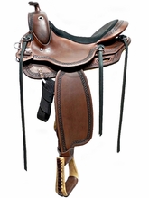 15.5inch DP Saddlery Flex Fit Vario Adjustable Tree 1460 - Trail Ranger Saddle 9285 Free Girth Free Girth