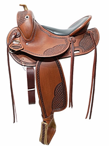 15.5inch DP Saddlery Flex Fit Vario Adjustable Tree 1805 - Old Style Saddle 9172 Free Girth Free Girth