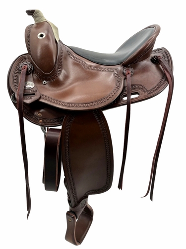 15.5inch DP Saddlery Flex Fit Vario Adjustable Tree 1805 - Old Style Saddle 9267 Free Girth Free Girth