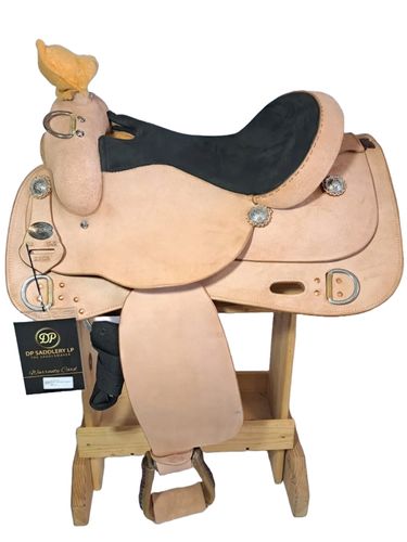 15.5inch DP Saddlery Trainer Roughout Plain Saddle 2206-7214