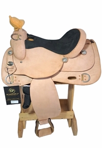 15.5inch DP Saddlery Trainer Roughout Plain Saddle 2206-7214
