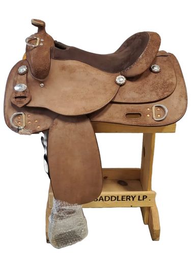 15.5inch DP Saddlery Trainer Roughout Plain Saddle 2206-7934