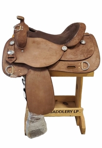 15.5inch DP Saddlery Trainer Roughout Plain Saddle 2206-7934