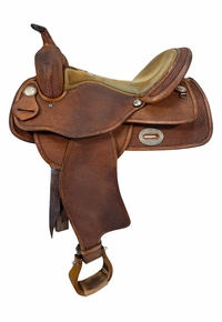15.5Inch Used Alamo Saddlery Trail Saddle Medium Tree 1050