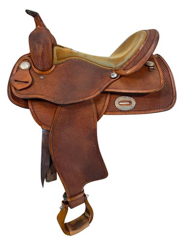 15.5Inch Used Alamo Saddlery Trail Saddle Medium Tree 1050