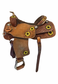 15.5Inch Used Alamo Sunflower Trail Saddle Wide Tree