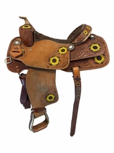 15.5Inch Used Alamo Sunflower Trail Saddle Wide Tree
