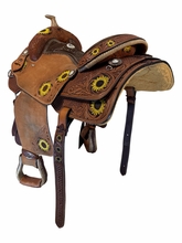 15.5Inch Used Alamo Sunflower Trail Saddle Wide Tree