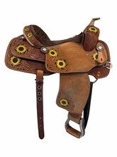 15.5Inch Used Alamo Sunflower Trail Saddle Wide Tree