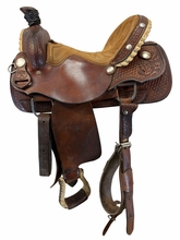 15.5Inch Used Allen Ranch Saddle Shop Roping Saddle Medium Tree