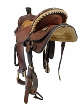 15.5Inch Used Allen Ranch Saddle Shop Roping Saddle Medium Tree