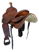 15.5Inch Used Bill Gromer Roping Saddle WIde Tree