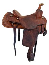 15.5Inch Used Bill Gromer Roping Saddle WIde Tree