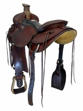 15.5Inch Used Billy Cook Ranch Saddle Wide Tree