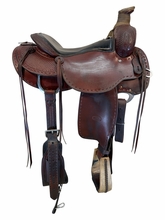 15.5Inch Used Billy Cook Ranch Saddle Wide Tree