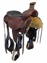 15.5Inch Used Billy Cook Ranch Saddle Wide Tree