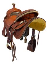 15.5Inch Used Billy Cook Roping Saddle Wide Tree 2146