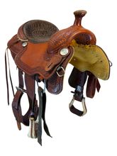 15.5Inch Used Billy Cook Roping Saddle Wide Tree 2146