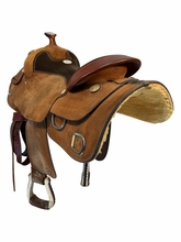 15.5Inch Used Billy Cook Training Saddle Wide Tree 9030