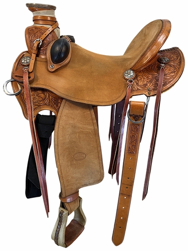 SOLD 2026/09/28e  15.5Inch Used Billy Cook Wade Ranch Saddle Wide Tree 2293