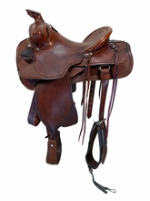 15.5Inch Used Bob Glessner Ranch Saddle Wide Tree