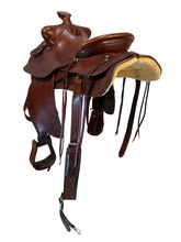 15.5Inch Used Bob Glessner Ranch Saddle Wide Tree