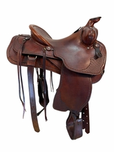 15.5Inch Used Bob Glessner Ranch Saddle Wide Tree