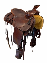 15.5Inch Used Bob Glessner Ranch Saddle Wide Tree