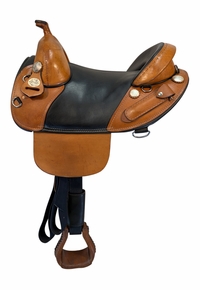 15.5Inch Used Bob Marshall Treeless Trail Saddle Wide Tree 8246