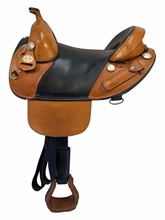 15.5Inch Used Bob Marshall Treeless Trail Saddle Wide Tree 8246