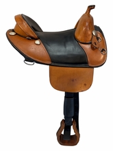 15.5Inch Used Bob Marshall Treeless Trail Saddle Wide Tree 8246
