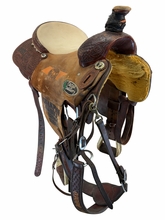 15.5Inch Used Cactus Saddlery Trophy Saddle Medium Tree