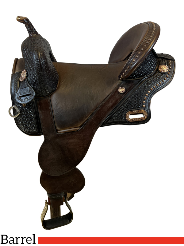 15.5Inch Used Circle Y Horse Tack World Treeless Barrel Saddle 5199