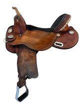 15.5Inch Used Circle Y Just Be Natural Treeless Barrel Saddle 3913