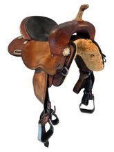 15.5Inch Used Circle Y Just Be Natural Treeless Barrel Saddle 3913