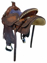 15.5Inch Used Circle Y Roping Saddle Medium Tree 1296