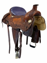 15.5Inch Used Circle Y Roping Saddle Medium Tree 1296