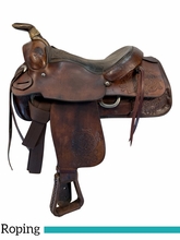 15.5Inch Used Circle Y Roping Saddle Wide Tree 1038