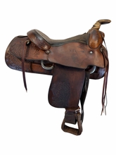 15.5Inch Used Circle Y Roping Saddle Wide Tree 1038