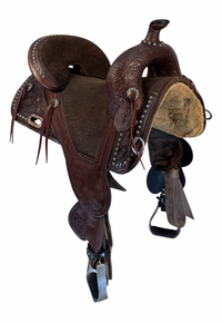 15.5Inch Used Circle Y Tammy Fisher Remuda Signature Treeless Barrel Saddle Wide Tree 1316
