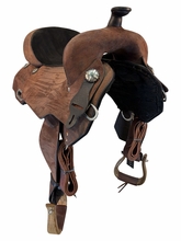 15.5Inch Used Cirlce Y JBW Treeless Barrel Saddle Wide Tree 3914