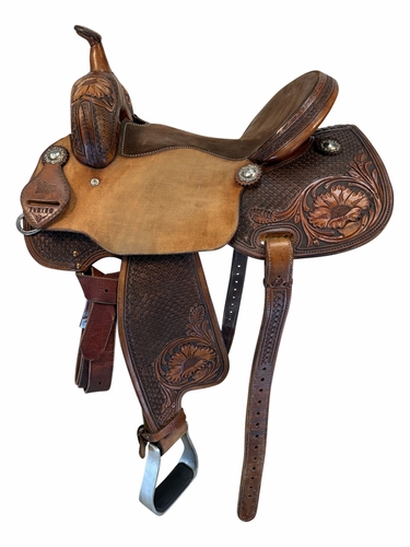 15.5Inch Used Colorado Saddlery Barrel Saddle Wide Tree