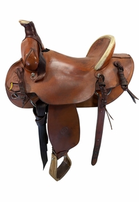 15.5Inch Used Colorado Saddlery Roping Saddle Extra Wide Tree 0-4
