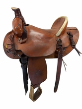 15.5Inch Used Colorado Saddlery Roping Saddle Extra Wide Tree 0-4
