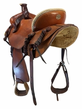 15.5Inch Used Colorado Saddlery Roping Saddle Extra Wide Tree 0-4