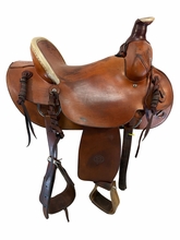 15.5Inch Used Colorado Saddlery Roping Saddle Extra Wide Tree 0-4