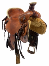15.5Inch Used Colorado Saddlery Roping Saddle Extra Wide Tree 0-4